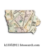 landkarte, von, iowa