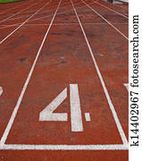 Lane athletics track number 4.