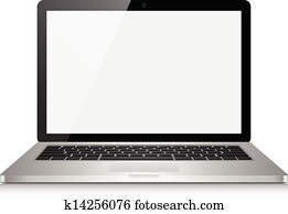 Laptop Computer with Blank Screen Laptop Computer with Blank Screen