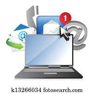 laptop Contact us concept laptop Contact us concept
