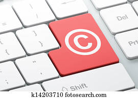 Law concept: Copyright on computer keyboard background Law concept: Copyright on computer keyboard background