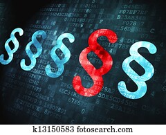 Law concept: Paragraph on digital background Law concept: Paragraph on digital background