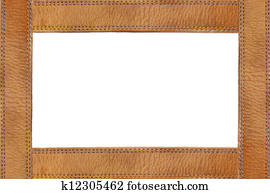 Leather frame with quilting Leather frame with quilting