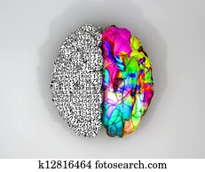 Left And Right Brain Concept Top Left And Right Brain Concept Top