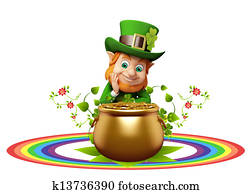 leprechaun, para, st., patrick, dia