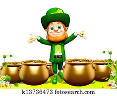 leprechaun, para, st., patrick, dia