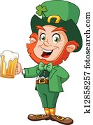 Leprechaun with beer Leprechaun with beer