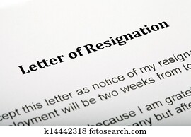 Letter of Resignation Letter of Resignation