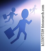 leute, binse, arbeiten