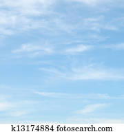 light clouds in the blue sky