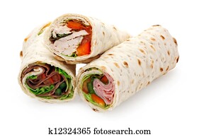 light lunch sliced wraps
