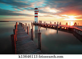 Lighthouse - Lake in Austria Lighthouse - Lake in Austria