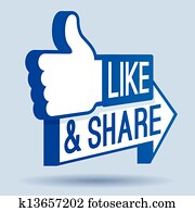 lik, og, andel, tommelfinger opp, symbol