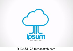 Logo Cloud computing concept icon. Technology data transfer Logo Cloud computing concept icon. Technology data transfer