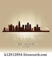 Los Angeles, California skyline city silhouette Los Angeles, California skyline city silhouette