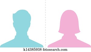 male and female profile picture