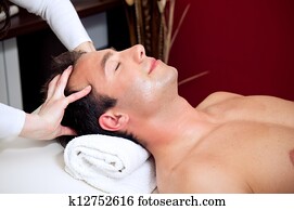 Man having a head massage 