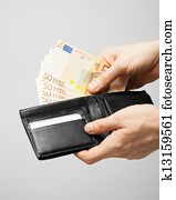 man in suit with euro cash money