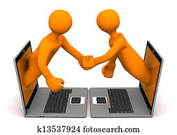 manikins, laptops, handdruk