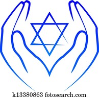 manos, holdin, estrella de david