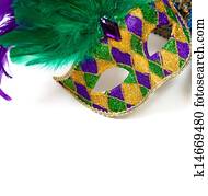 Mardi gras mask on a white background Mardi gras mask on a white background