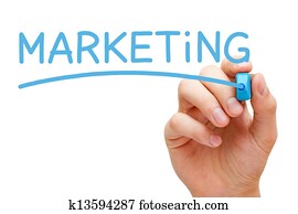 marketing, blau, markierung