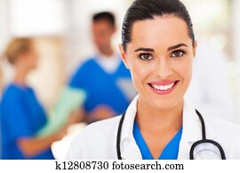 medical nurse closeup portrait