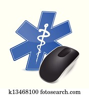 medical technology concept. computer mouse medical technology concept. computer mouse