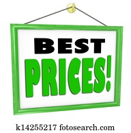 melhor, preços, sinal negócio, penduradas, vitrina, loja