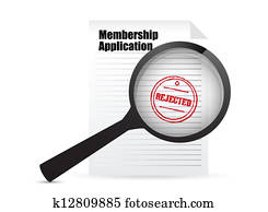 membership application rejected and magnifier