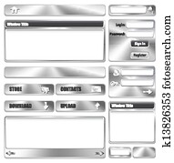 Metallic website design elements Metallic website design elements