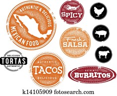 Mexican Food Menu Stamps Mexican Food Menu Stamps