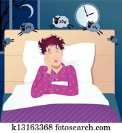 Middle age woman with insomnia