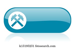 mining blue web glossy icon mining blue web glossy icon