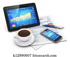 mobilidade, negócio, e, finanças, conceito