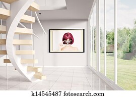 Modern loft with image
