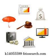 Money Icon Set, vector