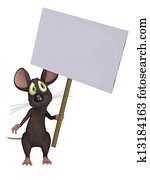 Mouse holding a sign Mouse holding a sign