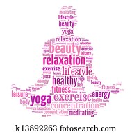 mujer, hacer, actitud del yoga