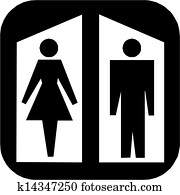 mujer hombre, icono