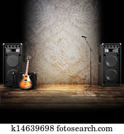 Music stage or singing background Music stage or singing background