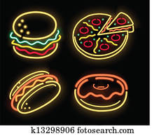Neon fastfood