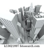 New York City (rendered, white, 3d) New York City (rendered, white, 3d)