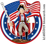 norteamericano, patriota, emblema