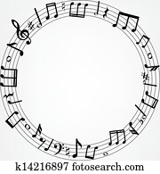 notas música, borda