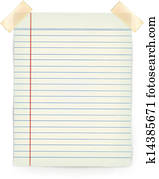 Note Papers with a sticky tape stuc