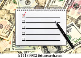 notebook with checklist