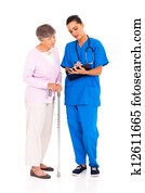 nurse explaining  medical test result 