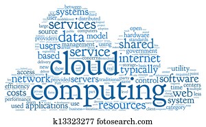 nuvem, computando, em, palavra, tag, nuvem