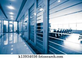 office corridor door glass